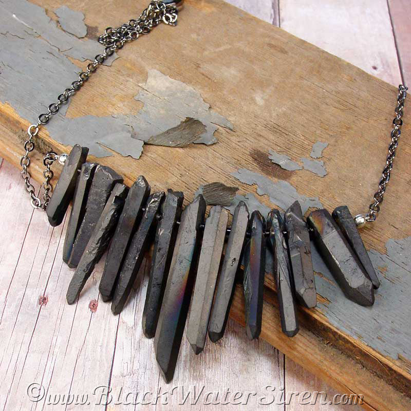 MYSTIC COAL Black Crystal Necklace