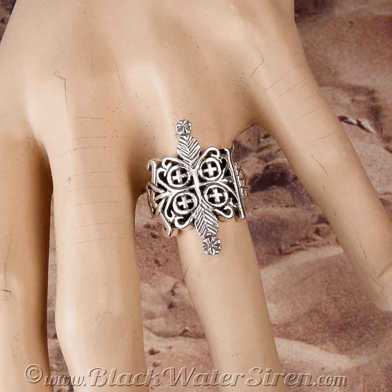 PAPA LEGBA Voodoo Veve Ring