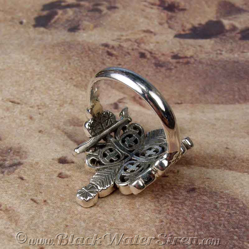 PAPA LEGBA Voodoo Veve Ring