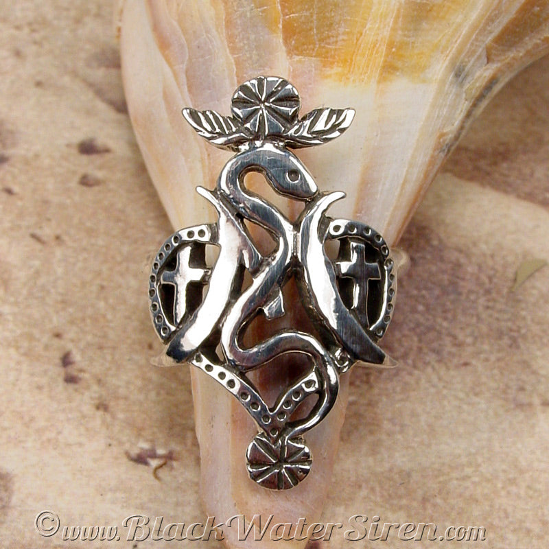 MARIE LAVEAU Voodoo Veve Ring