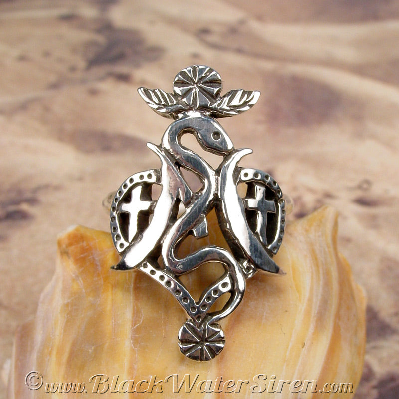 MARIE LAVEAU Voodoo Veve Ring