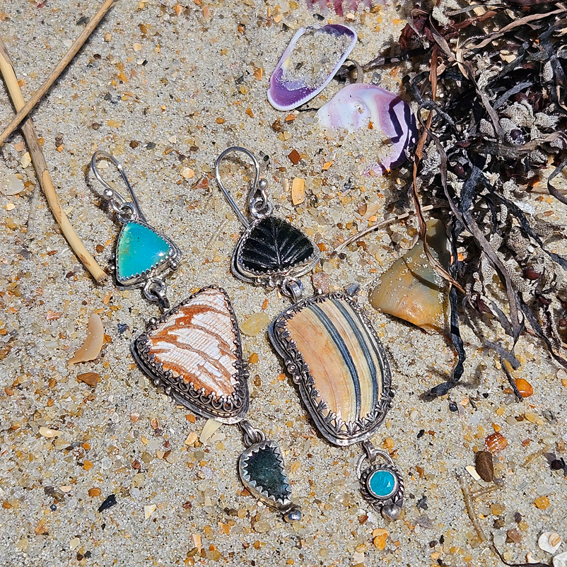 ASYMMETRIC SHORELINE Earrings - Ocean Collection