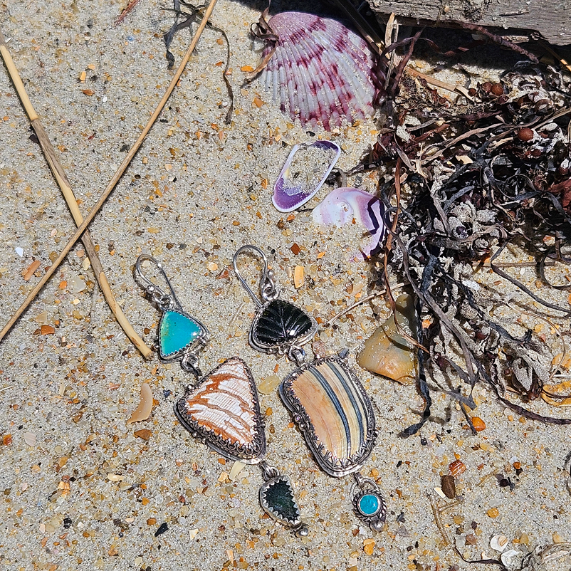 ASYMMETRIC SHORELINE Earrings - Ocean Collection