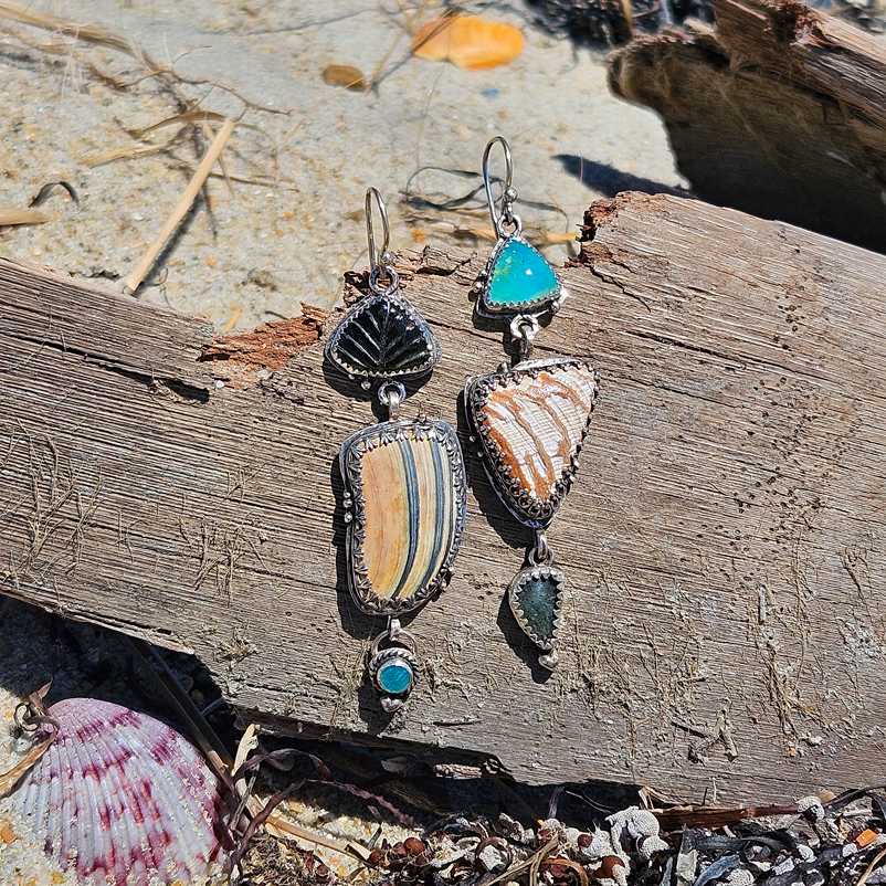 ASYMMETRIC SHORELINE Earrings - Ocean Collection
