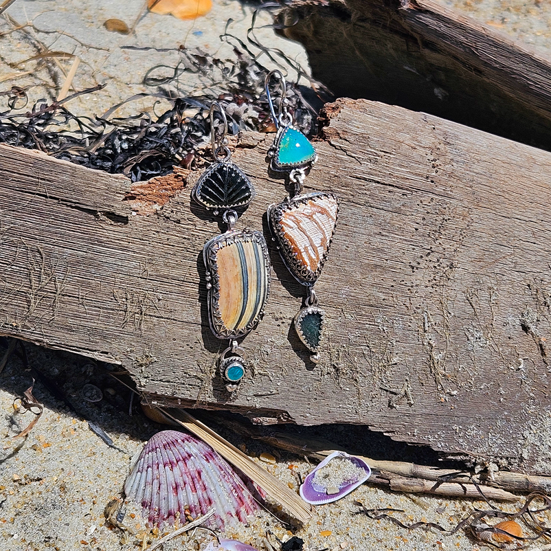 ASYMMETRIC SHORELINE Earrings - Ocean Collection