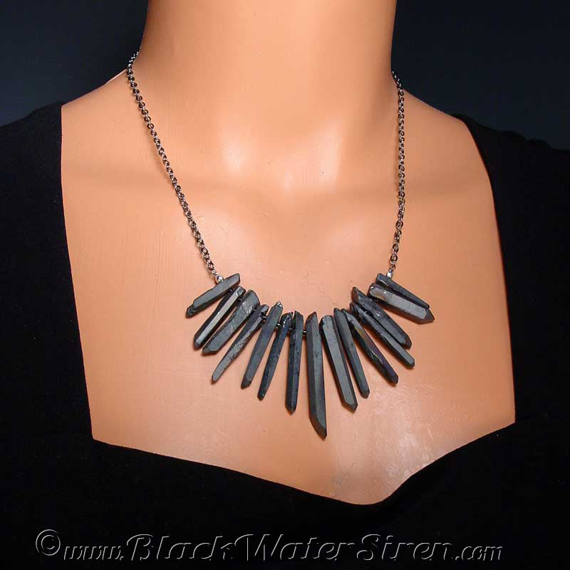 MYSTIC COAL Black Crystal Necklace