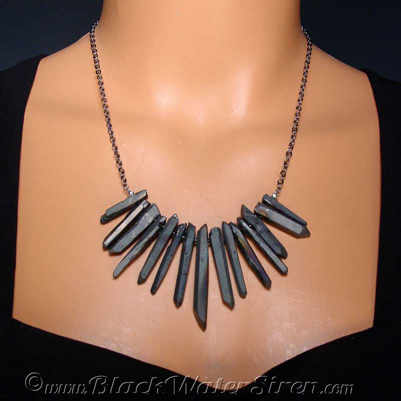 MYSTIC COAL Black Crystal Necklace