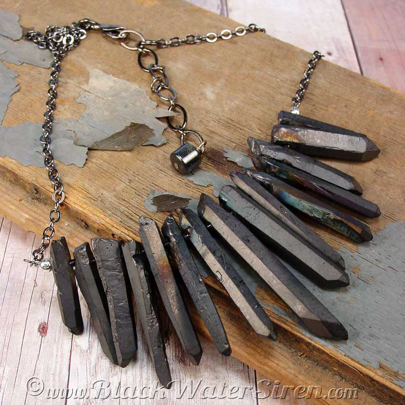 MYSTIC COAL Black Crystal Necklace