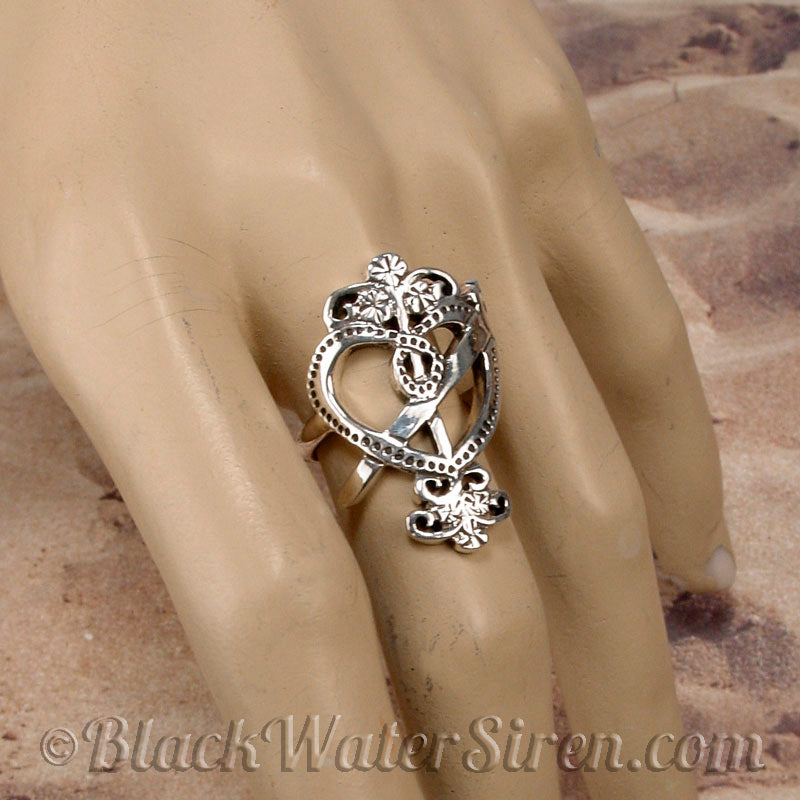 ERZULIE DANTOR Voodoo Veve Ring – BlackWaterSiren