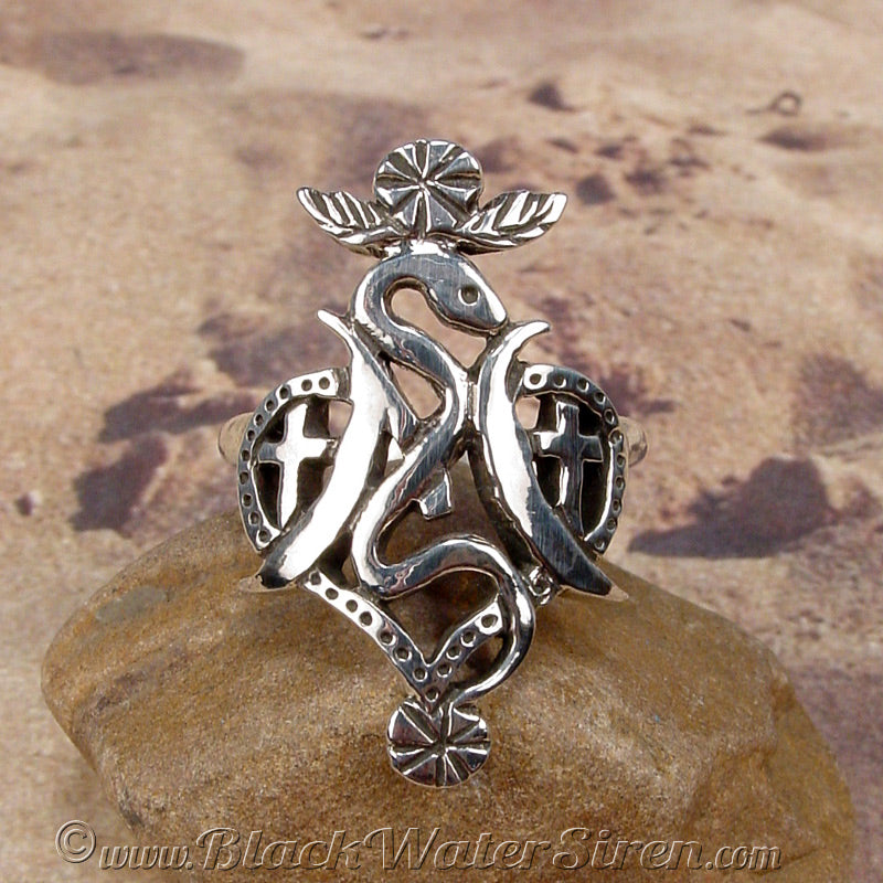 MARIE LAVEAU Voodoo Veve Ring