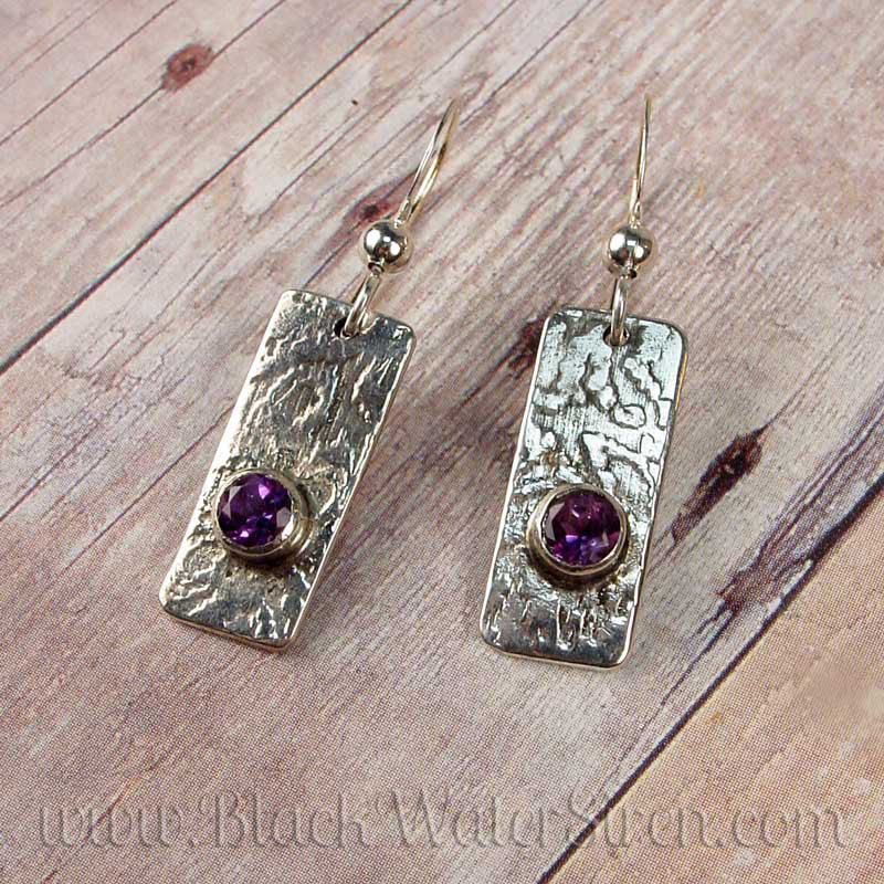 MINIMALIST Amethyst Earrings