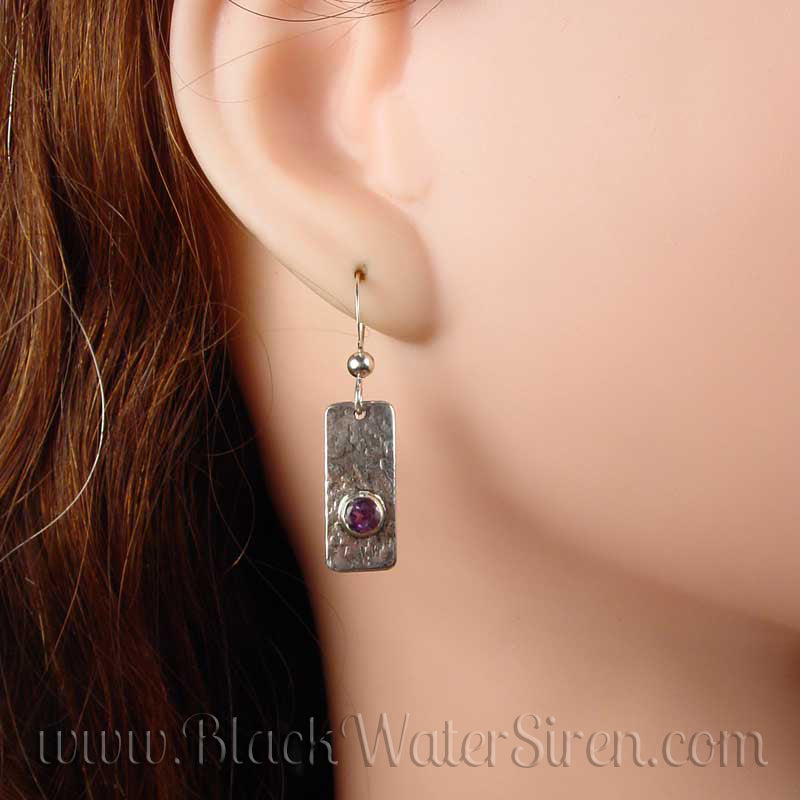 MINIMALIST Amethyst Earrings